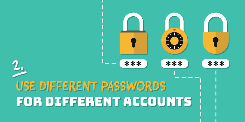 Använd olika lösenord för olika konton