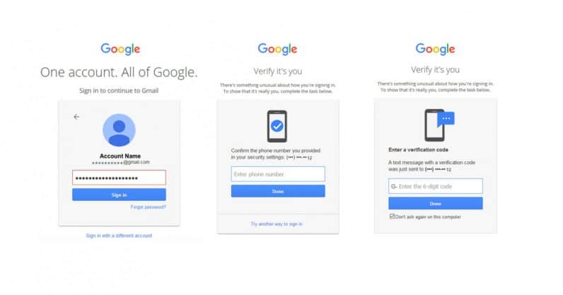 Authentification à deux facteurs de Google
