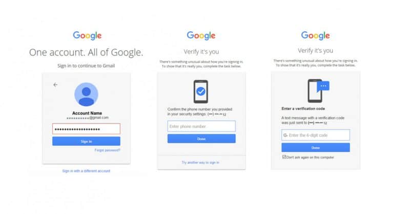 Google two-factor authentication