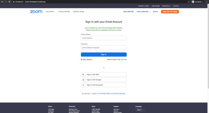 Zoom Phishing Scam Aims to Steal Login Credentials