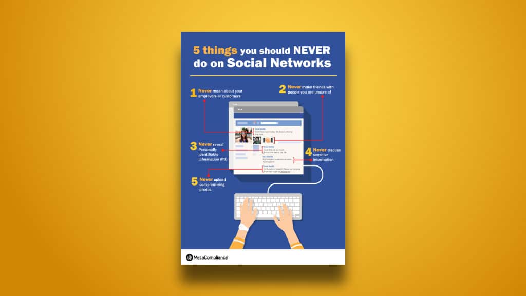 5 things not to do on social networks poster