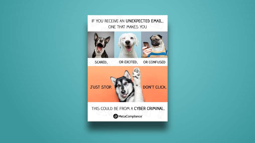 Email-Dog-Poster Affiche cybersécurité : Courriel inattendu Doggo
