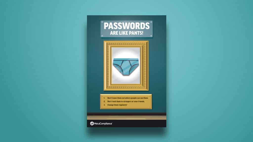 Change Passwords Often Poster Affiche cybersécurité : Changez souvent vos mots de passe