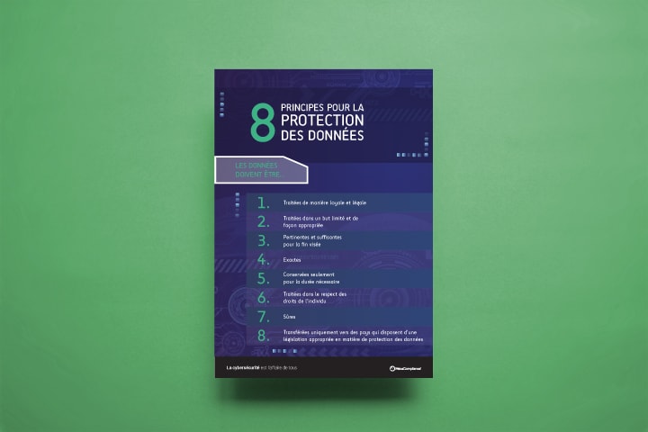 Affiches cybersécurité – 8 principes pour la protection des données Affiches cybersécurité - 8 principes pour la protection des données