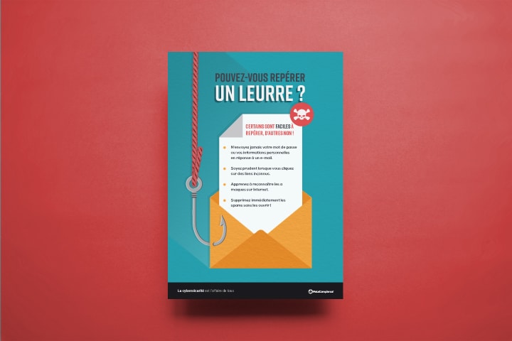 Affiche de sensibilisation à la cybersécurité – Pouvez-vous repérer un leurre ? Affiche de sensibilisation à la cybersécurité - Pouvez-vous repérer un leurre ?