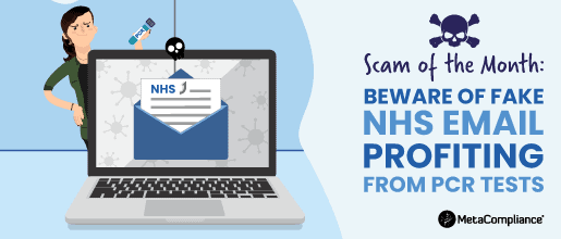 Esquema do Mês: Cuidado com o Email Falso do Serviço Nacional de Saúde (NHS) Lucrar com os Testes PCR