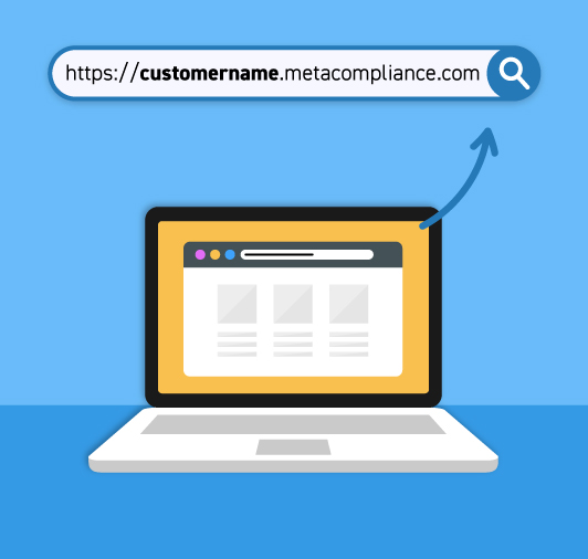 Aumentate il coinvolgimento degli utenti con un URL MyCompliance personalizzato.