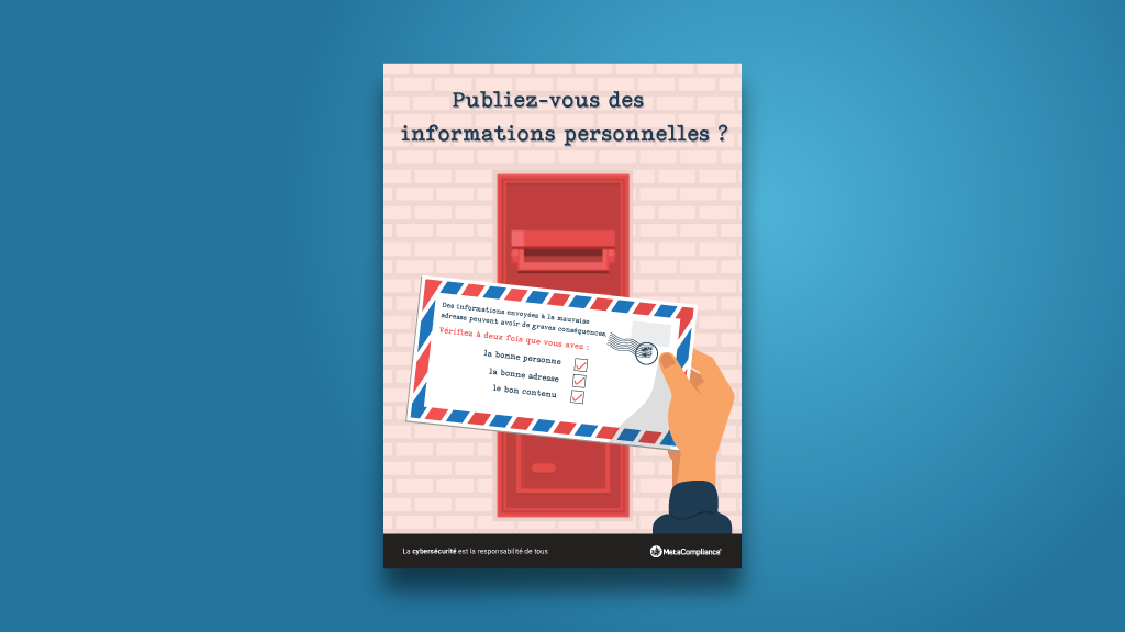 Affiche de sensibilisation cybersécurité - Publiez-vous des informations personnelles ?