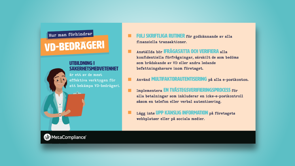Skärmsläckare för bedrägerier från VD