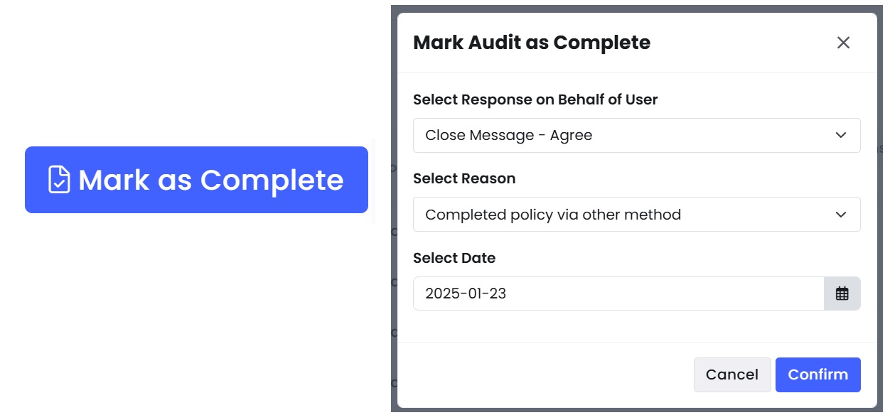 Mark policy as complete