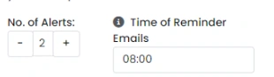 Time of Reminder Emails