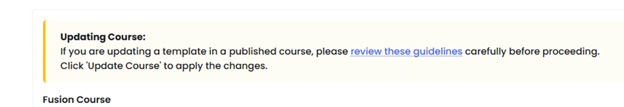 Update course