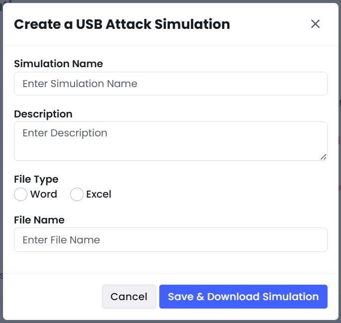 Simulação de ataque USB
